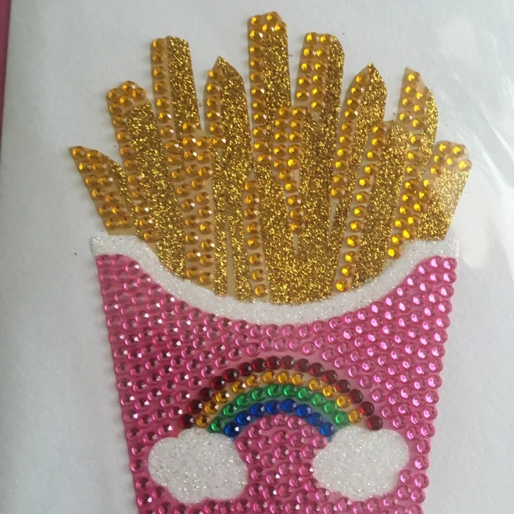 JUDITH LEIBER NIB AUTHENTIC BEJEWELED FRIES DESIGN BIRTHDAY CRYSTALS CARD